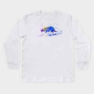 Triceratops Kids Long Sleeve T-Shirt